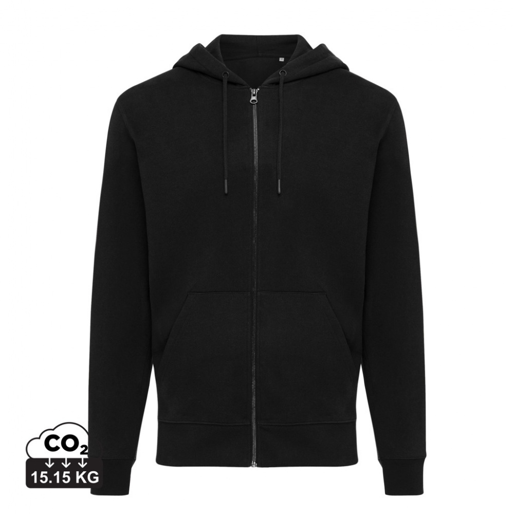 Logo trade business gifts image of: Iqoniq Abisko recycled cotton zip through hoodie