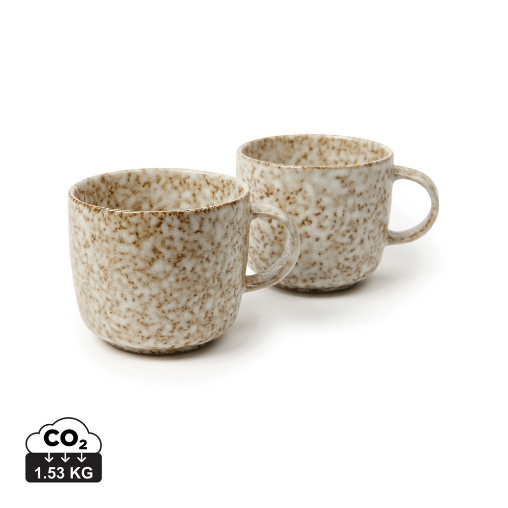 Logotrade promotional product image of: VINGA Nuvem stoneware mug, 2 pcs set
