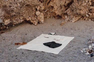 Logotrade promotional merchandise photo of: VINGA Volonne AWARE™ recycled canvas picnic blanket
