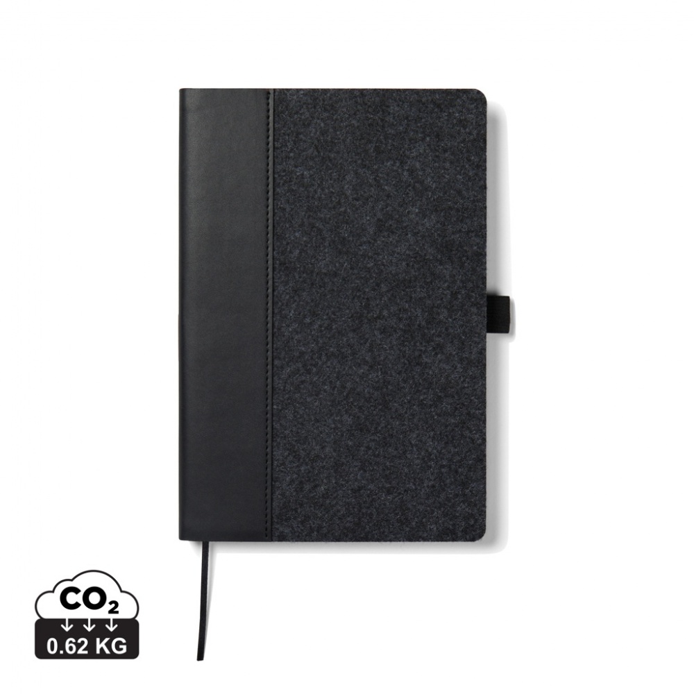 Logotrade advertising products photo of: VINGA Albon GRS recycled felt notebook