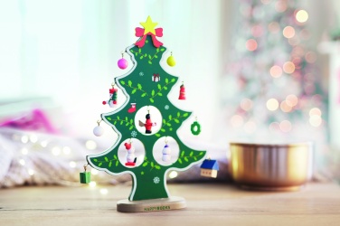 Logo trade business gifts image of: Wooden xmas tree decoration