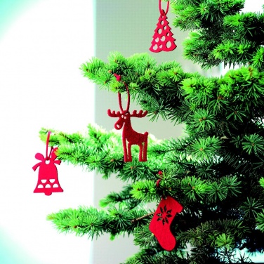 Logotrade advertising product picture of: Set of 6 felt tree hangers