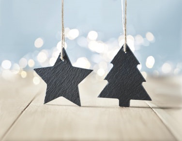 Logotrade promotional giveaway picture of: Slate xmas hanger star