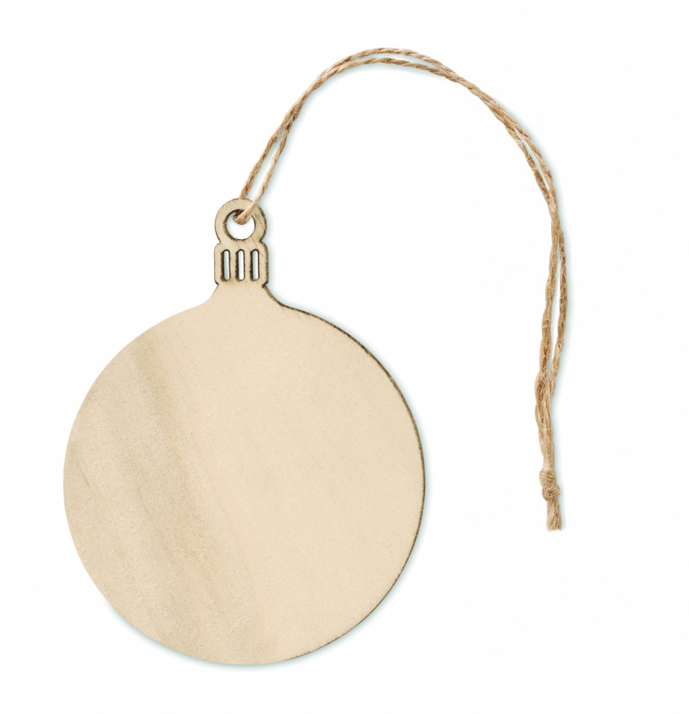 Logotrade promotional gift picture of: Wooden Tree bauble hanger
