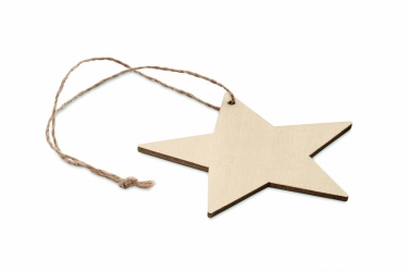 Logotrade promotional products photo of: Wooden star shaped hanger