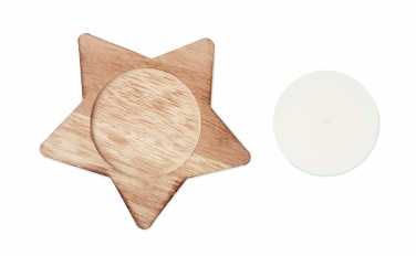 Logotrade business gifts photo of: Candle on star wooden base