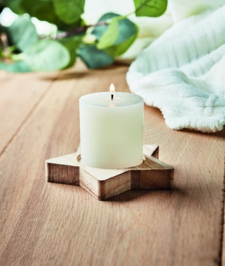 Logo trade promotional item photo of: Candle on star wooden base