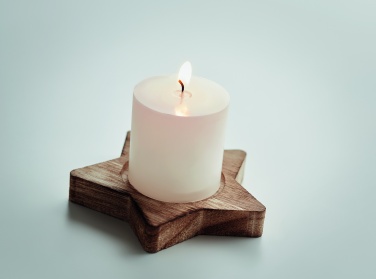 Logo trade promotional items picture of: Candle on star wooden base