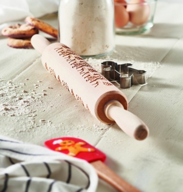 Logo trade advertising products picture of: Christmas pastry wooden rolling