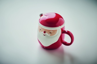 Logo trade promotional giveaways image of: Ceramic mug with lid 370 ml