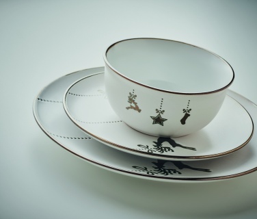 Logo trade advertising product photo of: 4 piece ceramic place setting