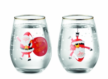 Logotrade corporate gift image of: Set of 2 Christmas glasses