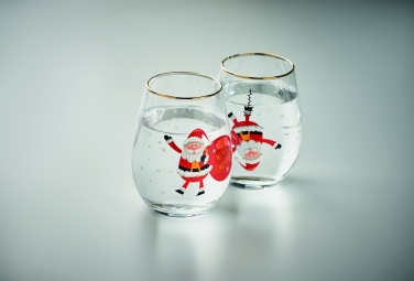Logo trade promotional products image of: Set of 2 Christmas glasses
