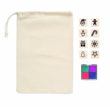 Logo trade corporate gifts image of: 8 wooden Christmas stamps set