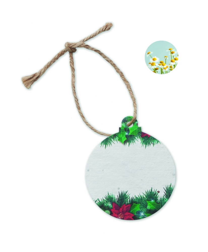 Logo trade promotional products picture of: Seed paper Xmas ornament
