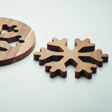 Logo trade promotional items picture of: Acacia wooden pot holders set