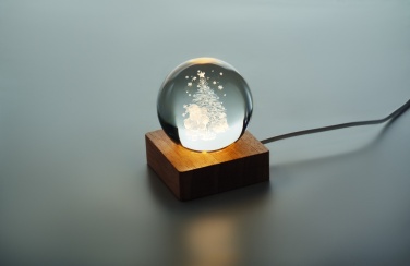 Logo trade business gift photo of: Christmas LED crystal ball