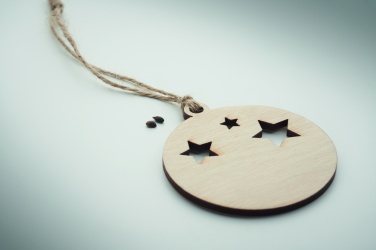 Logotrade promotional gift image of: Wooden bauble shape hanger