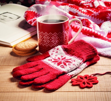 Logo trade promotional gifts picture of: Winter gift mug and gloves set