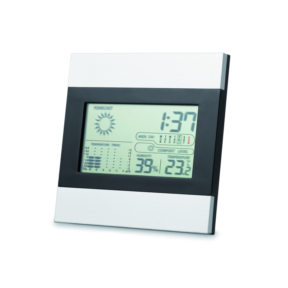 Logotrade promotional item picture of: Weather station and clock