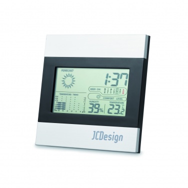 Logo trade promotional item photo of: Weather station and clock