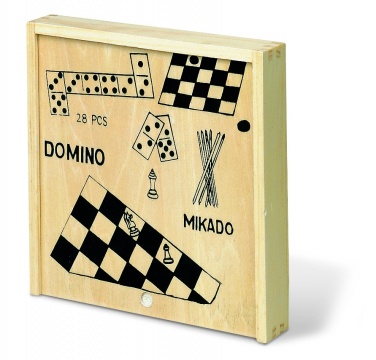 Logotrade business gift image of: 4 games in wooden box