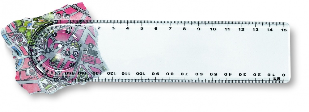 Logo trade business gifts image of: Ruler with magnifier