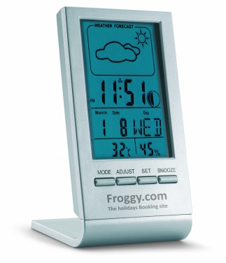 Logotrade promotional item picture of: Weather station with blue LCD