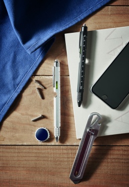 Logo trade corporate gifts picture of: Spirit level pen with ruler