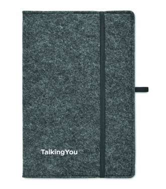 Logo trade promotional products picture of: A5 notebook RPET felt