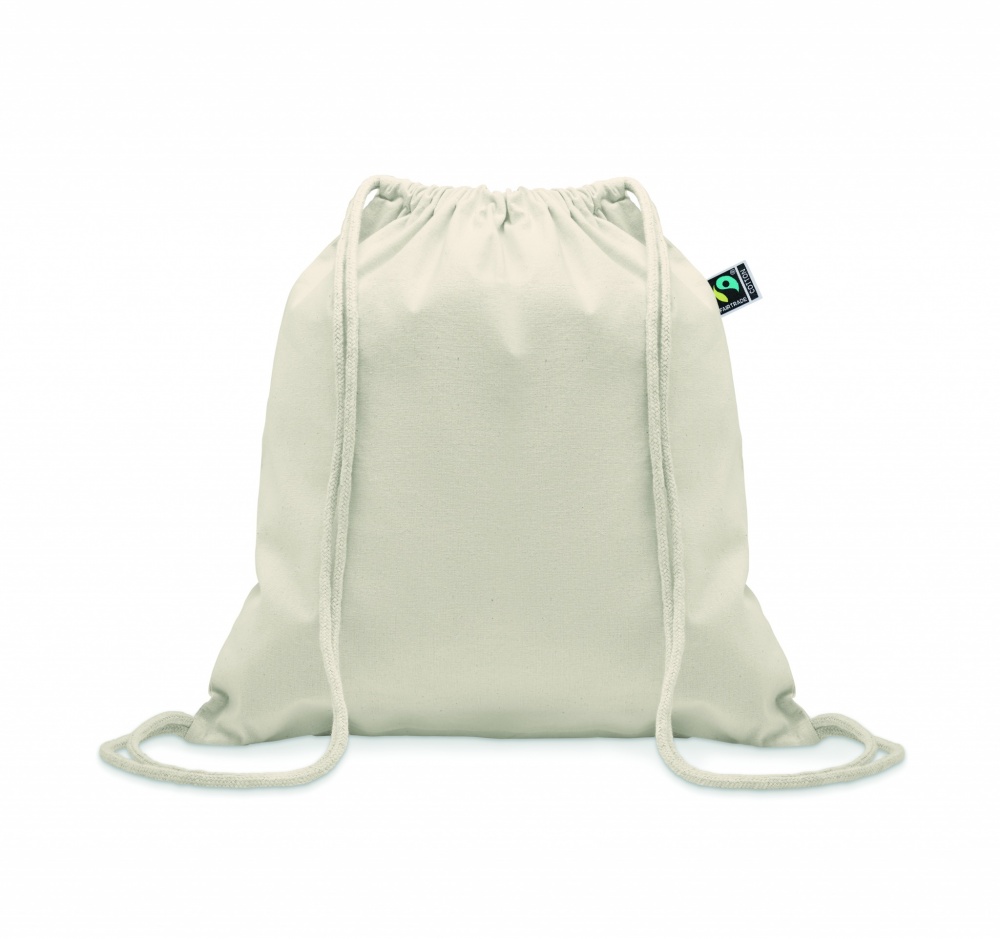 Logo trade advertising product photo of: Drawstring bag Fairtrade