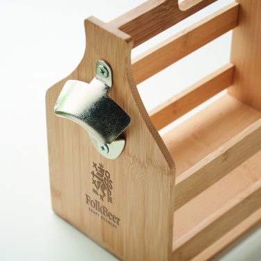 Logo trade promotional items picture of: 6 beer crate in bamboo