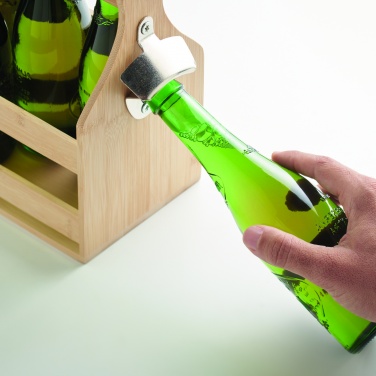 Logo trade promotional giveaway photo of: 6 beer crate in bamboo