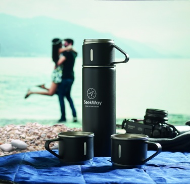 Logo trade promotional products picture of: Double wall bottle and cup set