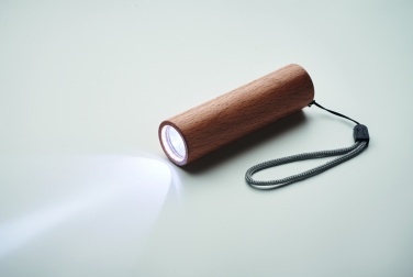 Logotrade promotional gift picture of: Beech wood rechargeable torch