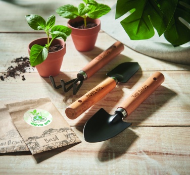 Logo trade business gift photo of: 3 garden tools  in RPET pouch