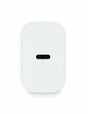 Logotrade promotional giveaway image of: 20W 2 port USB charger EU plug