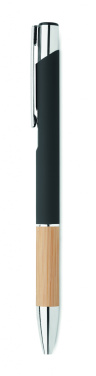 Logotrade advertising product image of: Ballpoint pen made of aluminum with a bamboo grip