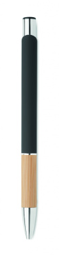 Logotrade promotional product picture of: Ballpoint pen made of aluminum with a bamboo grip