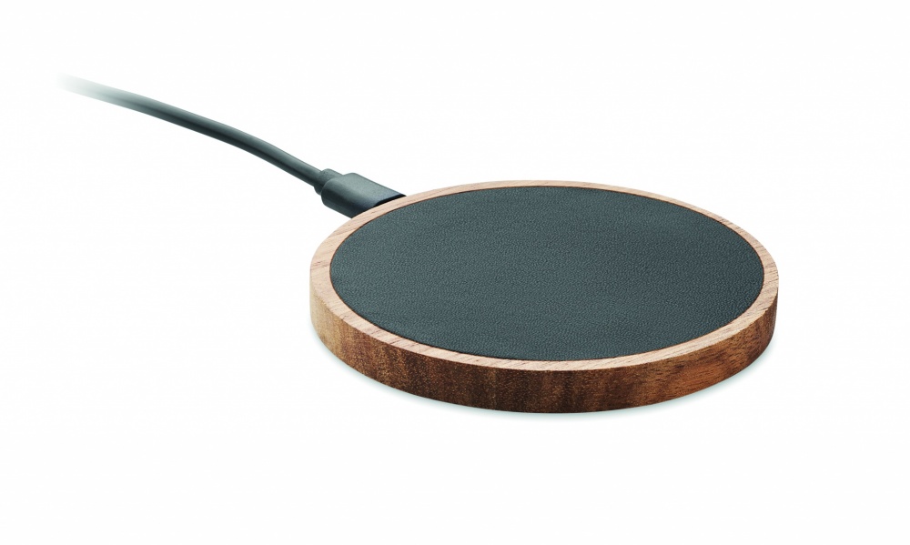 Logotrade promotional merchandise photo of: Wireless charger in acacia 15W