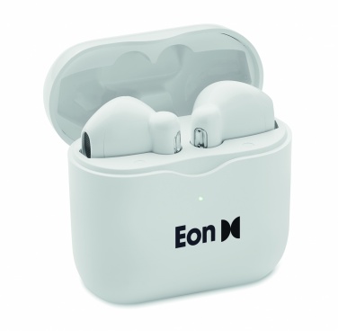 Logo trade corporate gifts image of: TWS earbuds with charging base