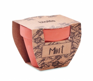 Logo trade promotional gift photo of: Terracotta pot mint seeds
