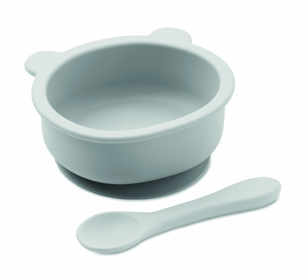 Logo trade corporate gift photo of: Silicone spoon, bowl baby set