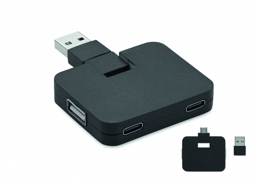 Logo trade promotional products picture of: 4 port USB hub