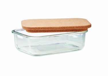 Logo trade promotional merchandise photo of: Glass lunch box with cork lid