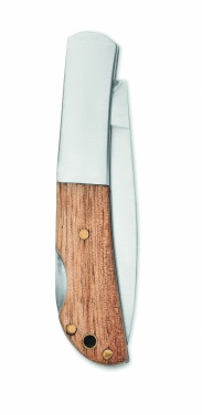 Logo trade promotional items picture of: Foldable knife in acacia wood