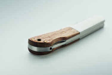 Logo trade promotional products picture of: Foldable knife in acacia wood