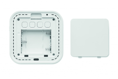 Logo trade promotional product photo of: Recycled ABS/RPET alarm clock Stuttgart