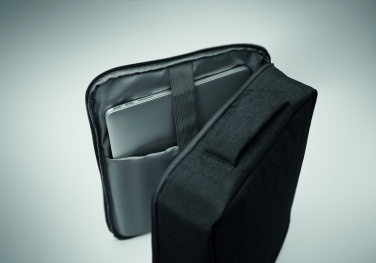 Logo trade promotional item photo of: A safe 15-inch laptop backpack made of 300D RPET with a 210D RPET lining and customizable printing.