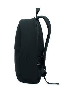 Logo trade promotional item photo of: A 15-inch laptop backpack made of recycled pre-consumer cotton and recycled polyester with customizable printing.